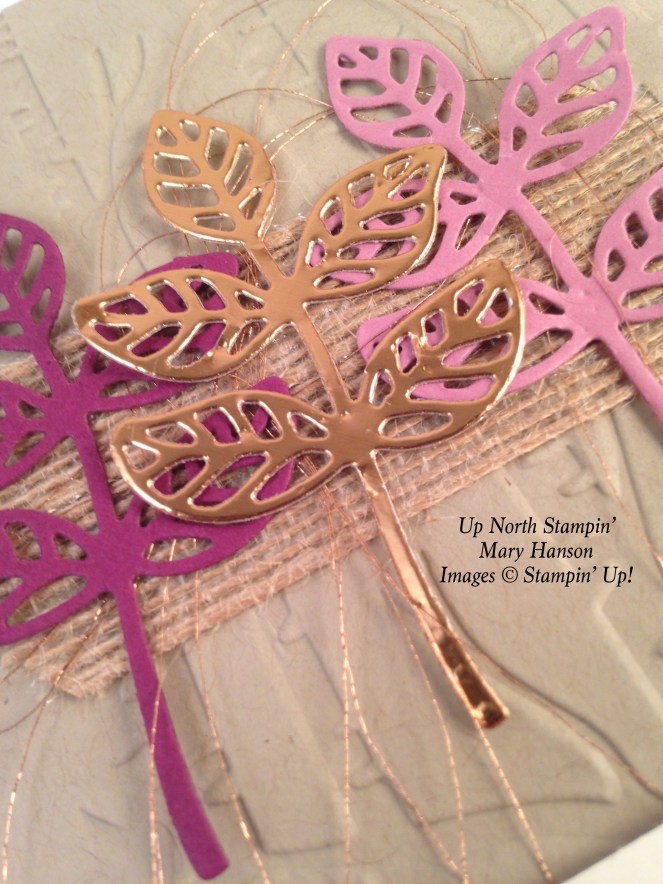 Close Up Copper Raspberry Flourishes Up North Stampin