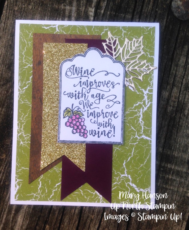 Stampin' Up! Half Full - Colorful Seasons - Gold Glitter paper - Mary Hanson - Up North Stampin' - Stampinup