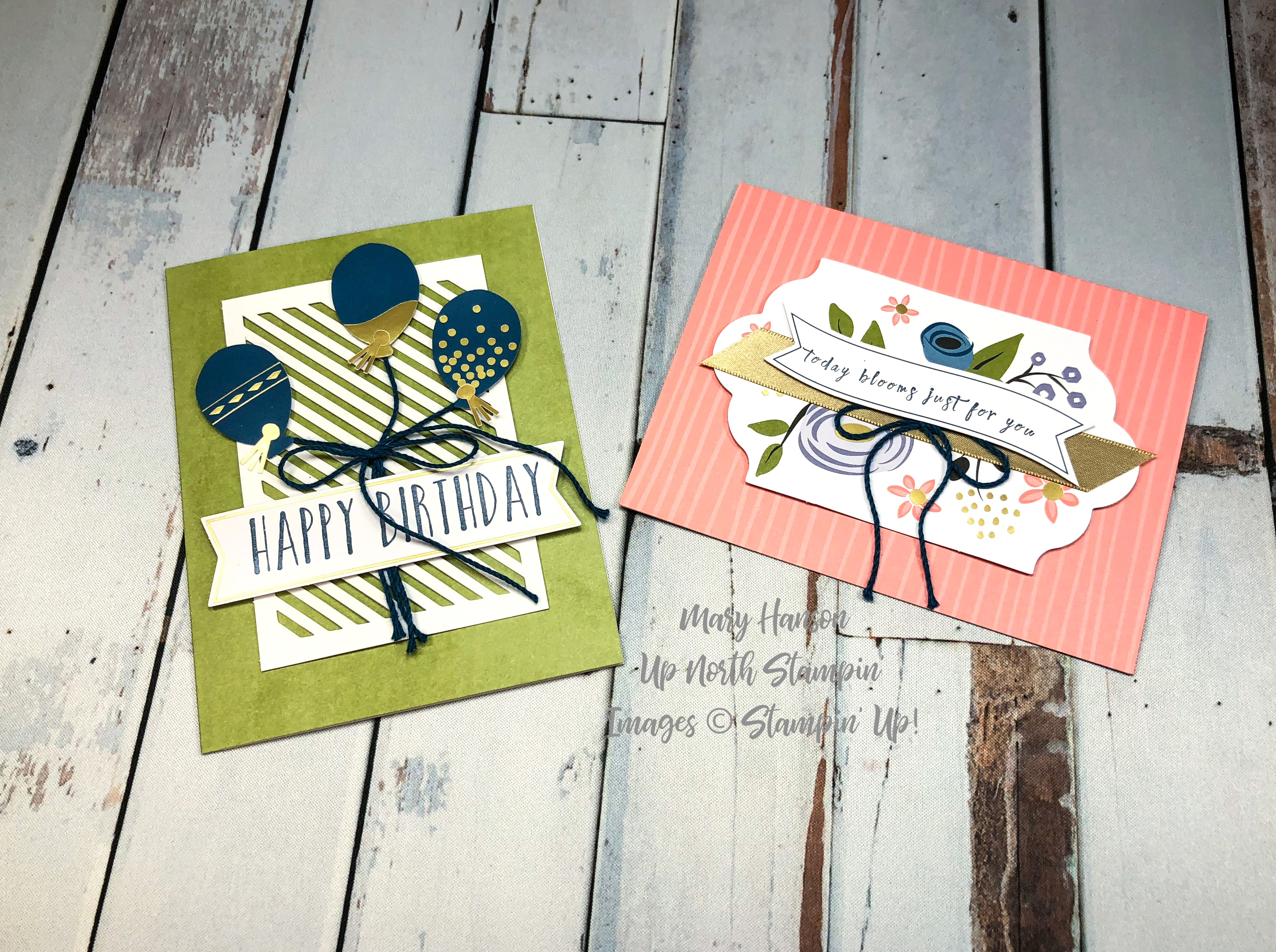 2 More Cards - Perennial Birthday - Mary Hanson - Up North Stampin'