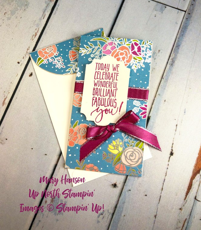 Sweet Soiree DSP 2 - Whisper White Narrow Notecards - Up North Stampin' - Mary Hanson