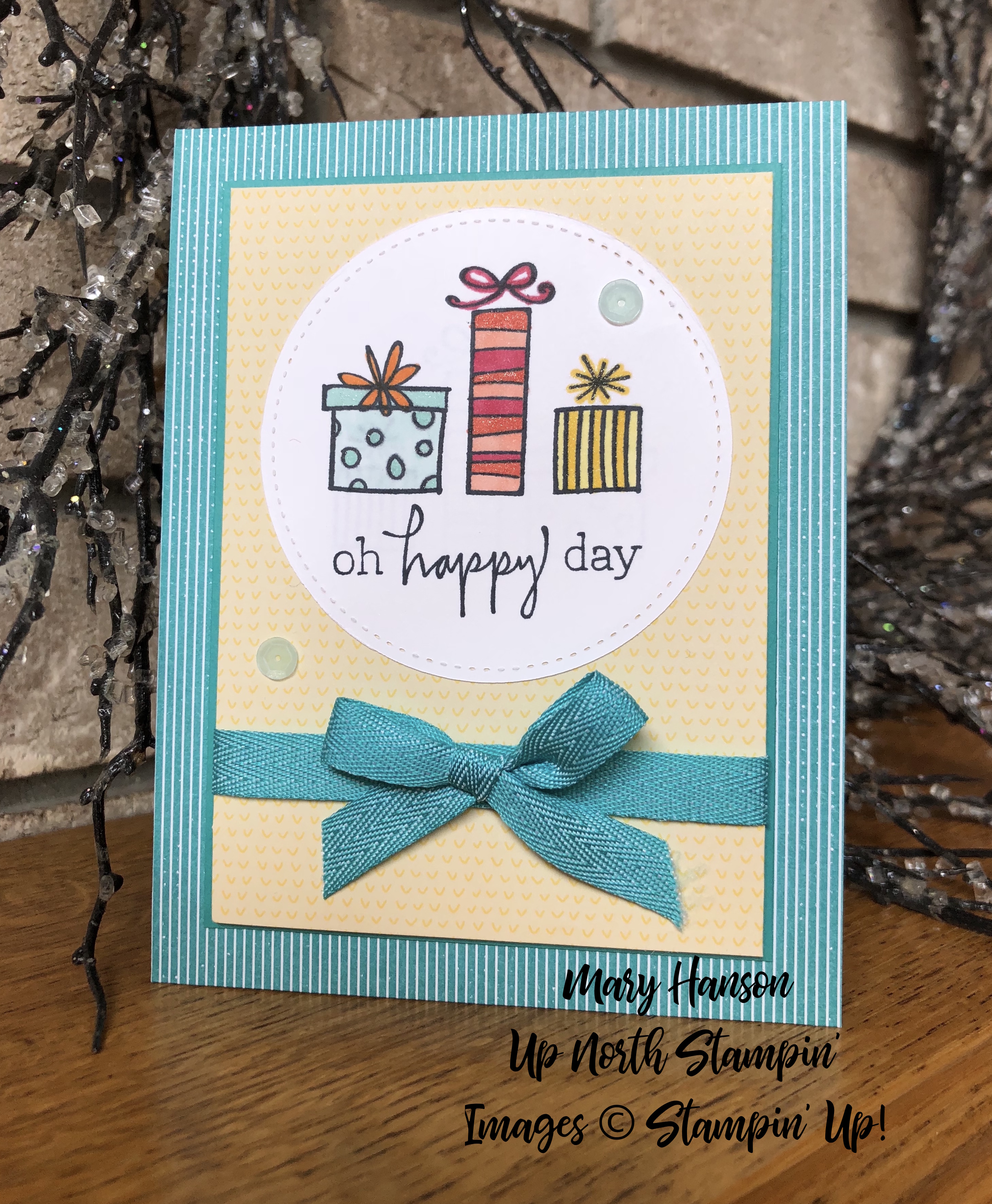 Happiest of Days - Bubbles &amp; Fizz Designer Series Paper - Up North Stampin' - Mary Hanson - Stampin' Up!