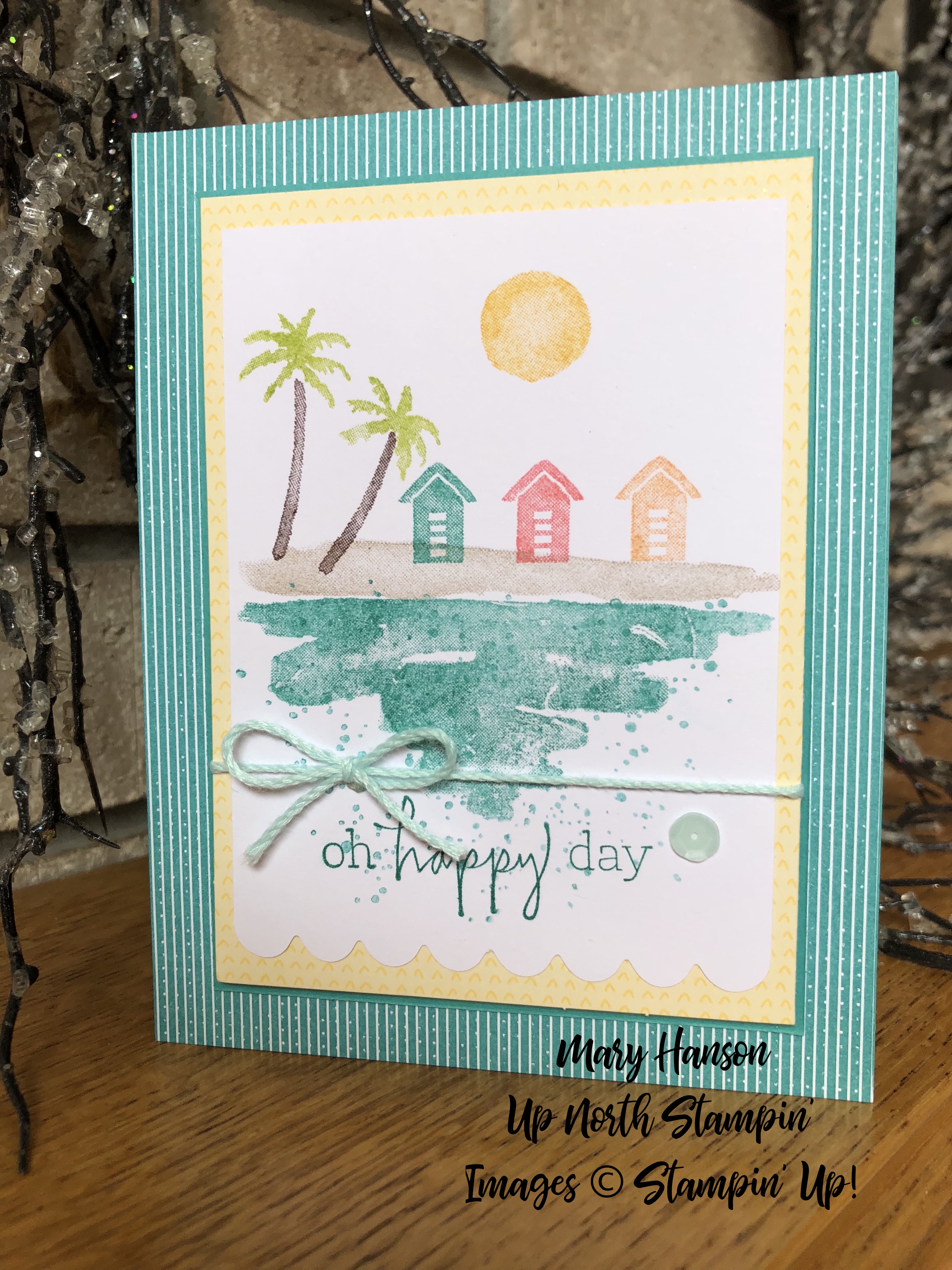 Waterfront - Beach - Bubbles and Fizz Designer Series Paper - Mary Hanson - Up North Stampin'