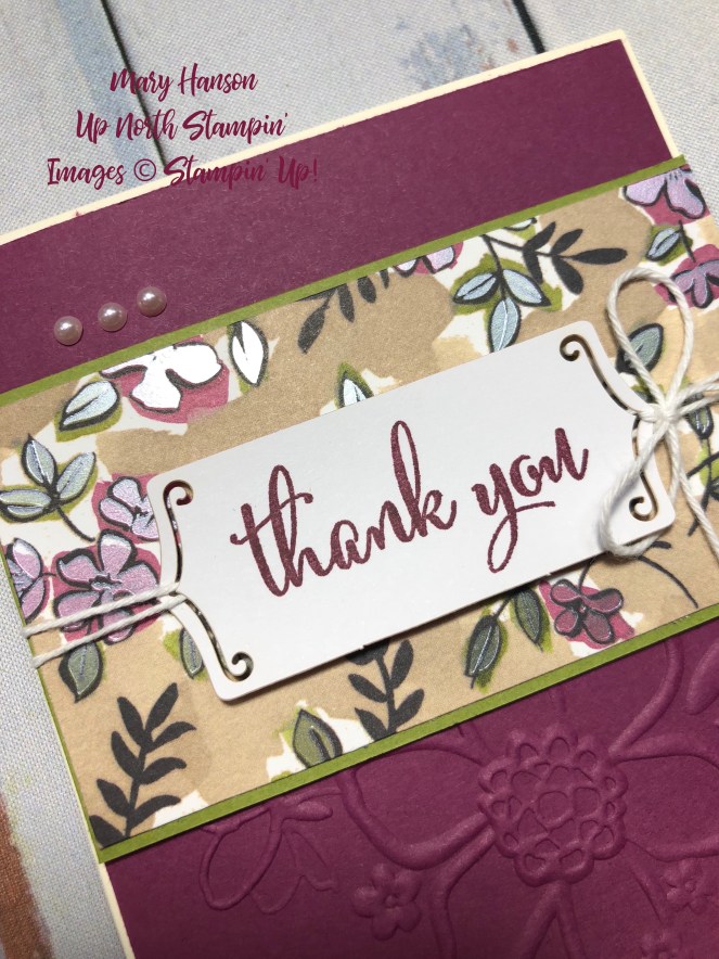 Lovey Floral Textured Impressions Embossing Folder - Close Up - Share What You Love Embellishment Kit - Mary Hanson - Up North Stampin'