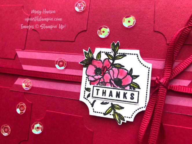 Darling Label Punch Box - Close Up - Lovely Lipstick - In Color 6 x 6 Designer Series Paper - Mary Hanson - Up North Stampin'