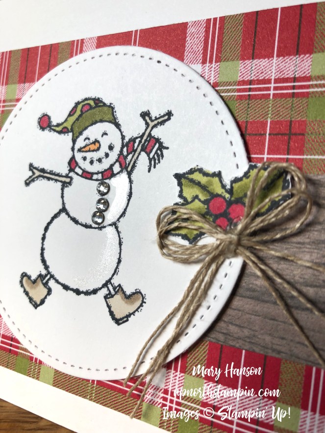 Spirited Snowmen THE Closeup - Under the Mistletoe - Linen Thread - Mary Hanson - Up North Stampin'