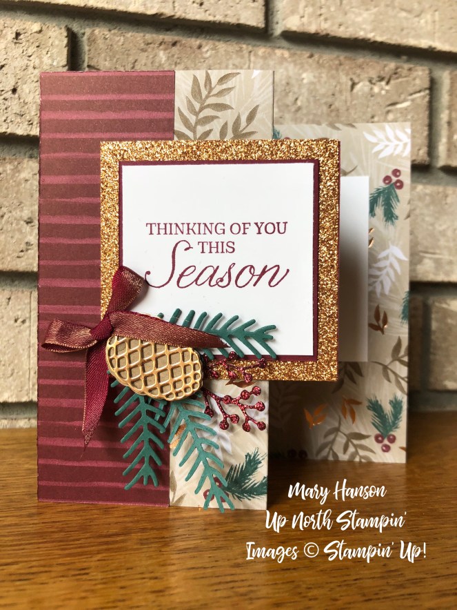 Joyous Noel Designer Series Paper - Pretty Pines bundle - Peaceful Noel Bundle - Mary Hanson - Up North Stampin'