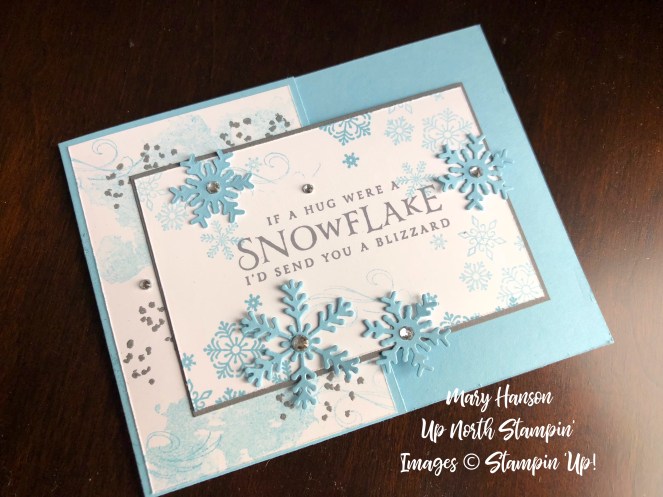 Beautiful Blizzard 2 - Balmy Blue - Up North Stampin' - Mary Hanson