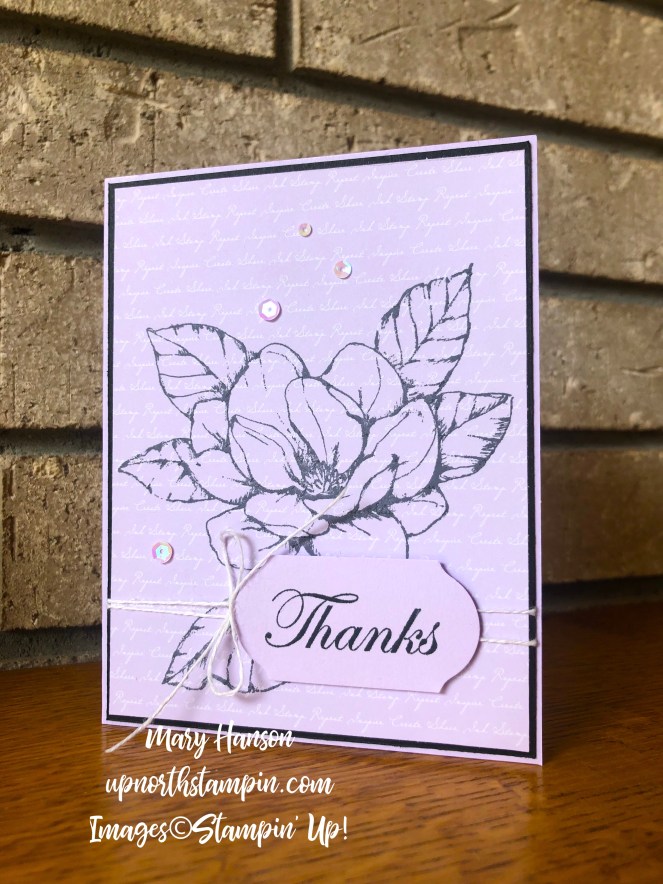 Magnolia - Daisy Lane - 2019-21 In Colors Designer Series Paper - Purple Posy - Timeless Label Punch - Mary Hanson - Up North Stampin'