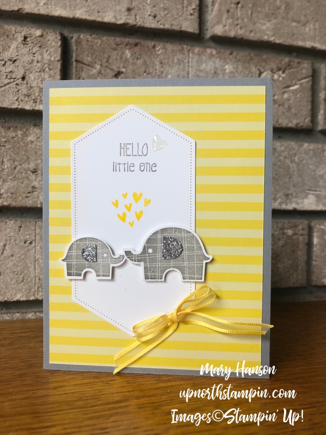 Little Elephant - 2018-20 In Color Designer Series Paper - Silver Glimmer Paper - Mary Hanson - Up North Stampin'