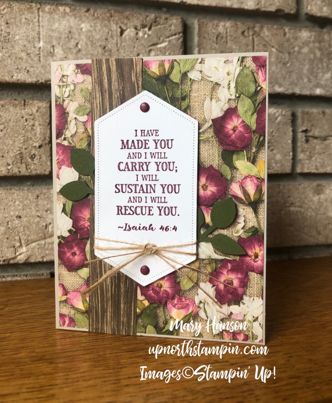 Pressed Petals Specialty Designer Paper - Hold On To Hope - Stitched Nested Framelits Dies - Mary Hanson - Up North Stampin'
