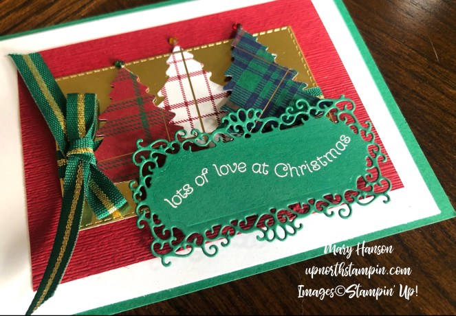 Ornate Frames Dies - Table - Wrapped in Plaid Suite Bundle - Subtle 3D Embossing Folder - Mary Hanson - Up North Stampin' - Stampin' Up!