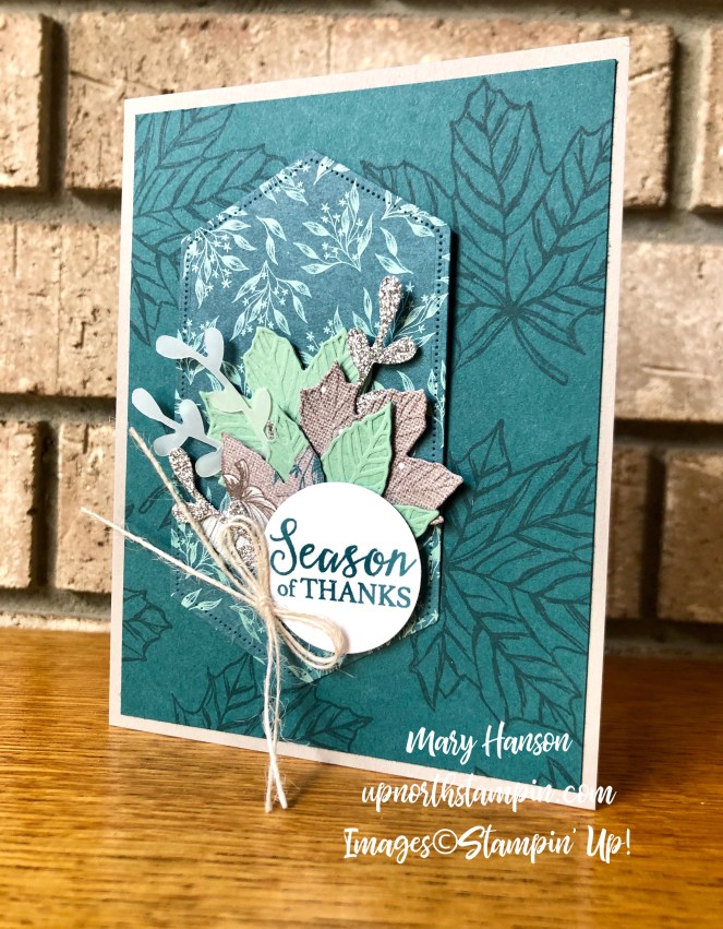 Come to Gather - Mantle - Pretty Peacock - Stitched Nested Label Dies - Mary Hanson - Up North Stampin'