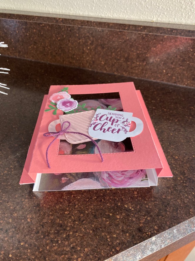 Cup of Cheer bundle - shadowbox card - bottom - First Frost - Perennial Essence - Mary Hanson - up north stampin'