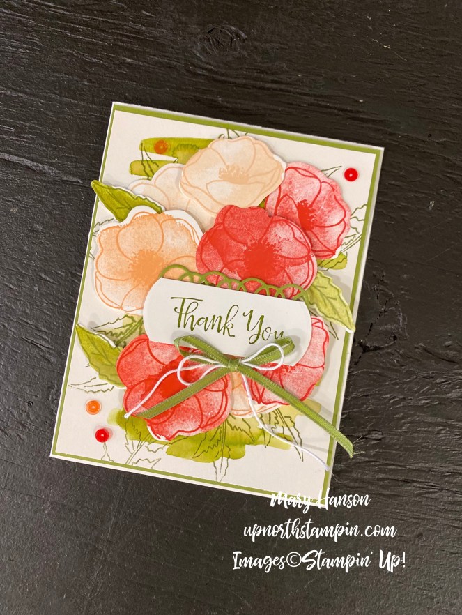 Peaceful Poppies Pals Blog Hop - Flat - Up North Stampin' - Mary Hanson