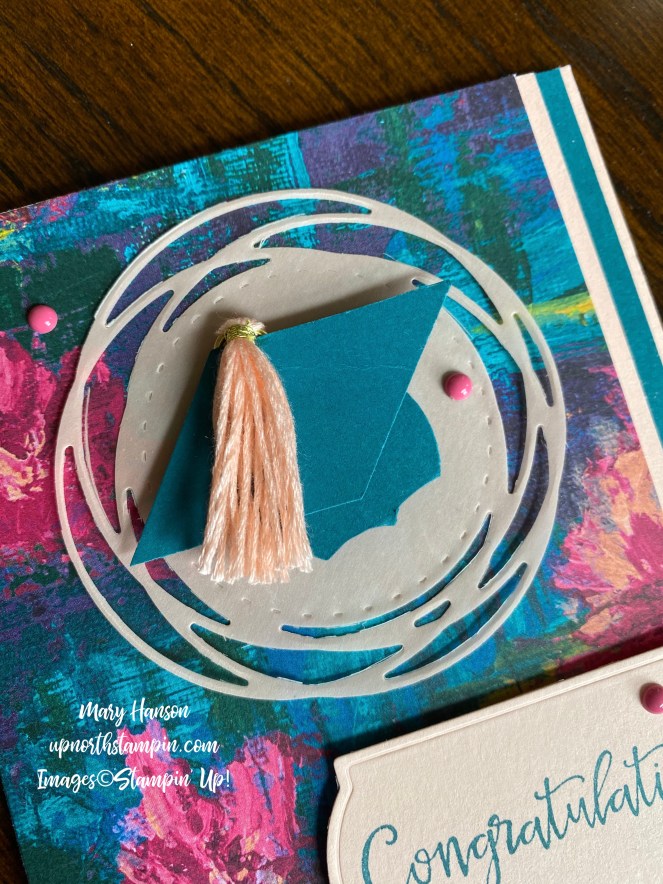 Peaceful Moments Bundle - Close up - Perennial Essence Vellum - Dressed Up Tassels - Mary Hanson - Up North Stampin'