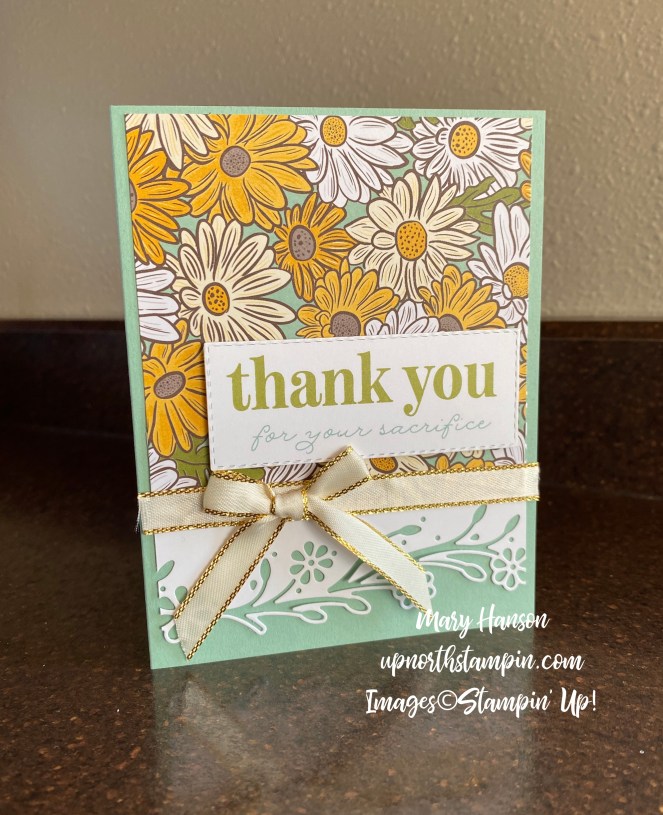 Ornate Gardens Designer Series Paper - Share Sunshine - Thank You - Mary Hanson - Up North Stampin'