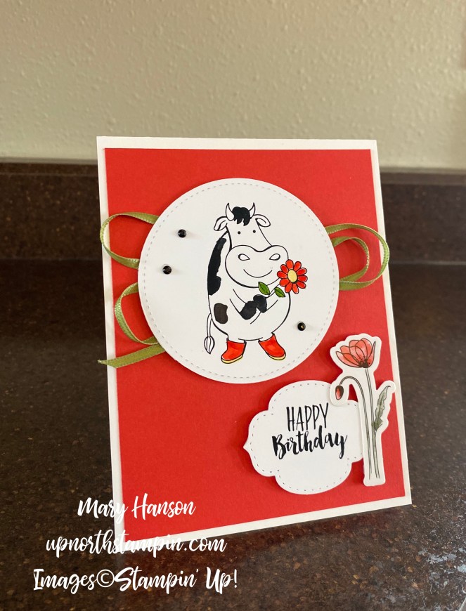 Over the Moon - -Peaceul Poppies - Wittycisms - Mary Hanson - Up North Stampin'