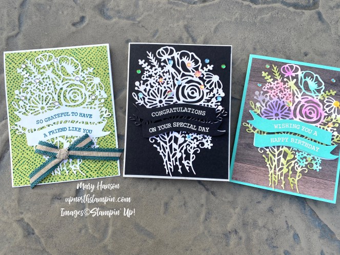 Three Cards - Artistry Blooms Suite - Mary Hanson - Up Nort Stampin'