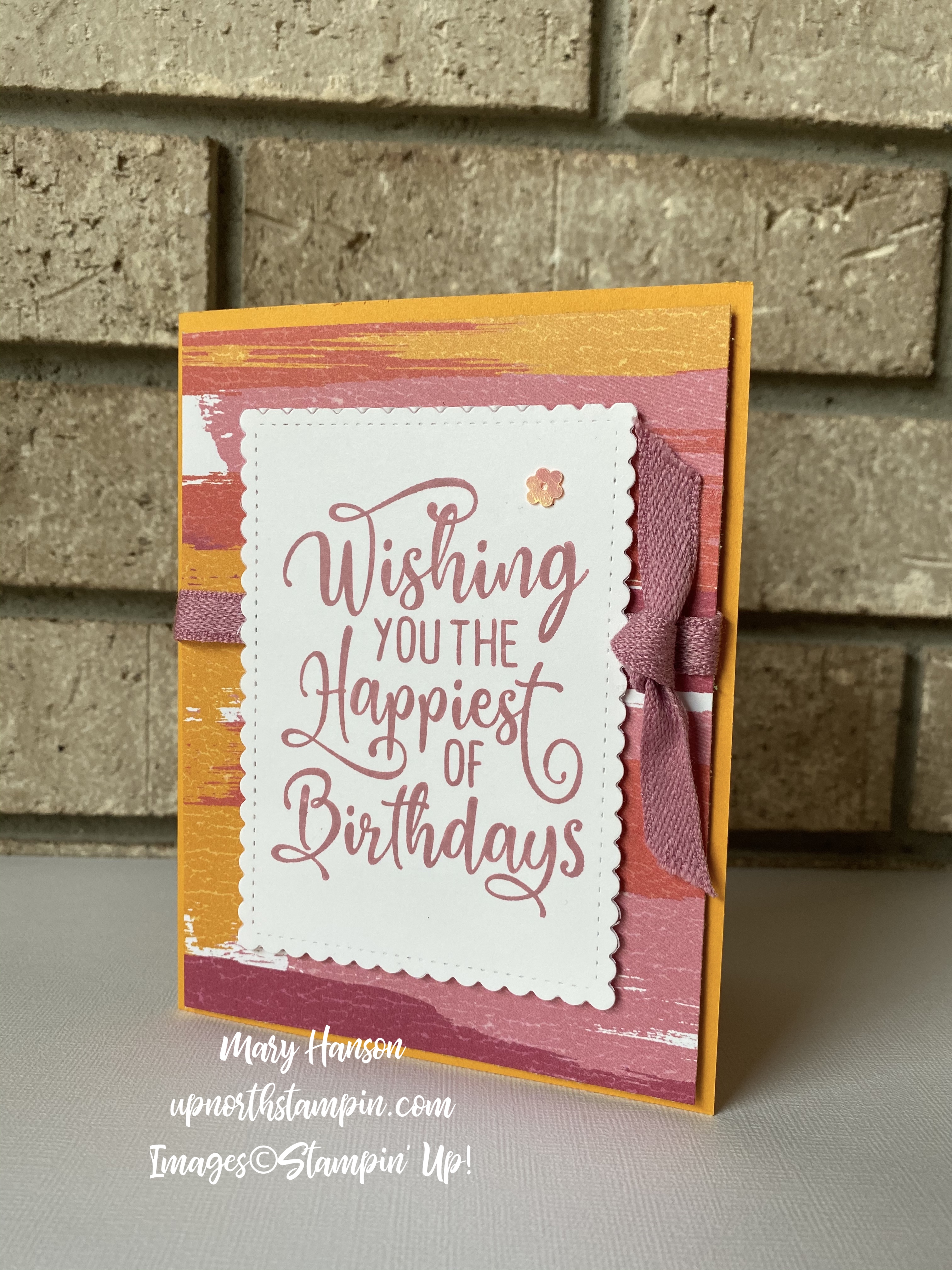 Happiest of Birthdays 1 - Artistry Blooms Designer Series Papers - Mary Hanson - Up North Stampin'