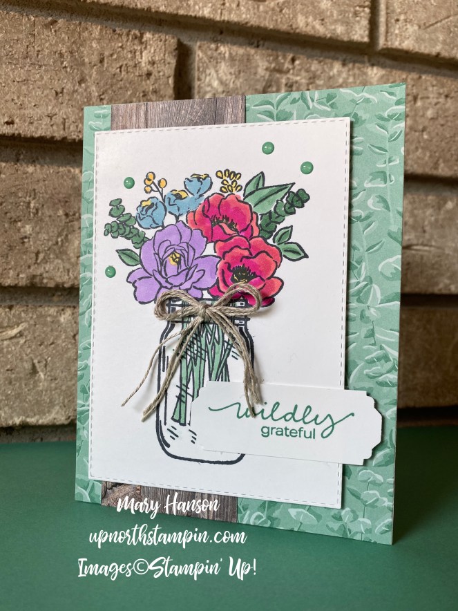 Jar of Flowers - 3 - Flowers for Every Season DSP - Lovely You - Mary Hanson - Up North Stampin'