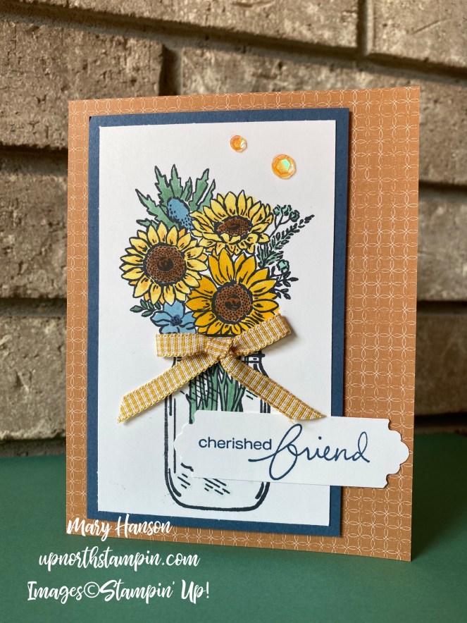 Jar of Flowers - 4 - Flowers for Every Season DSP - Lovely You - Mary Hanson - Up North Stampin'